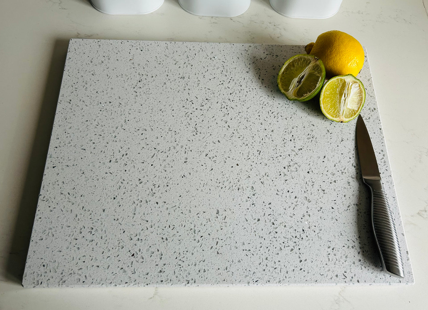 White Mirror Quartz Stone Chopping Board