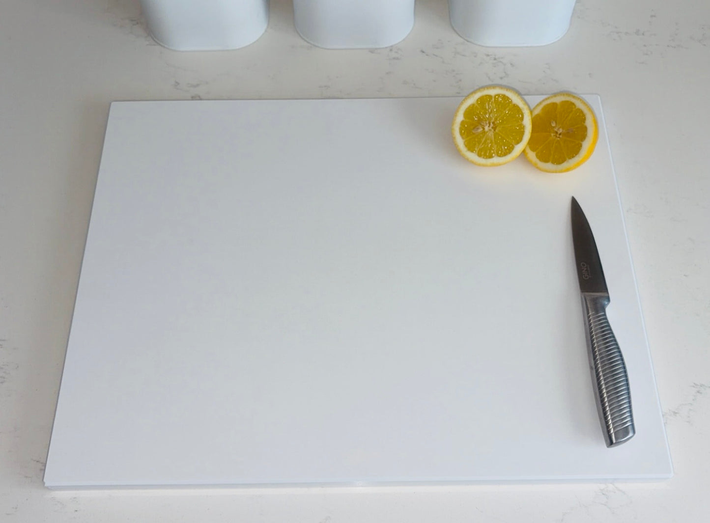 Pure White Quartz Stone Chopping Board