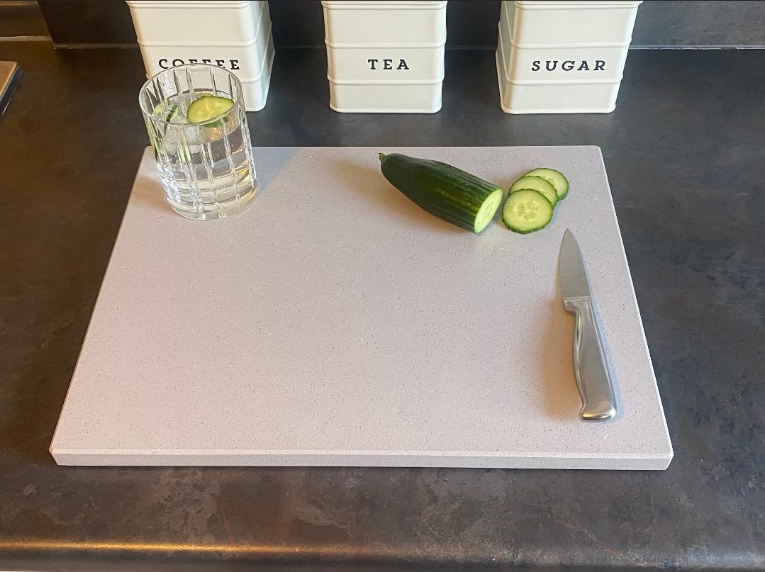 Grey Shimmer Quartz Stone Chopping Board