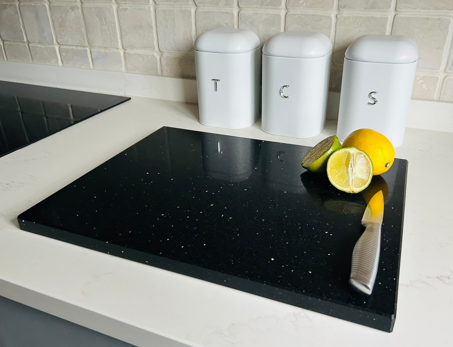 Black Mirror Quartz Stone Chopping Board