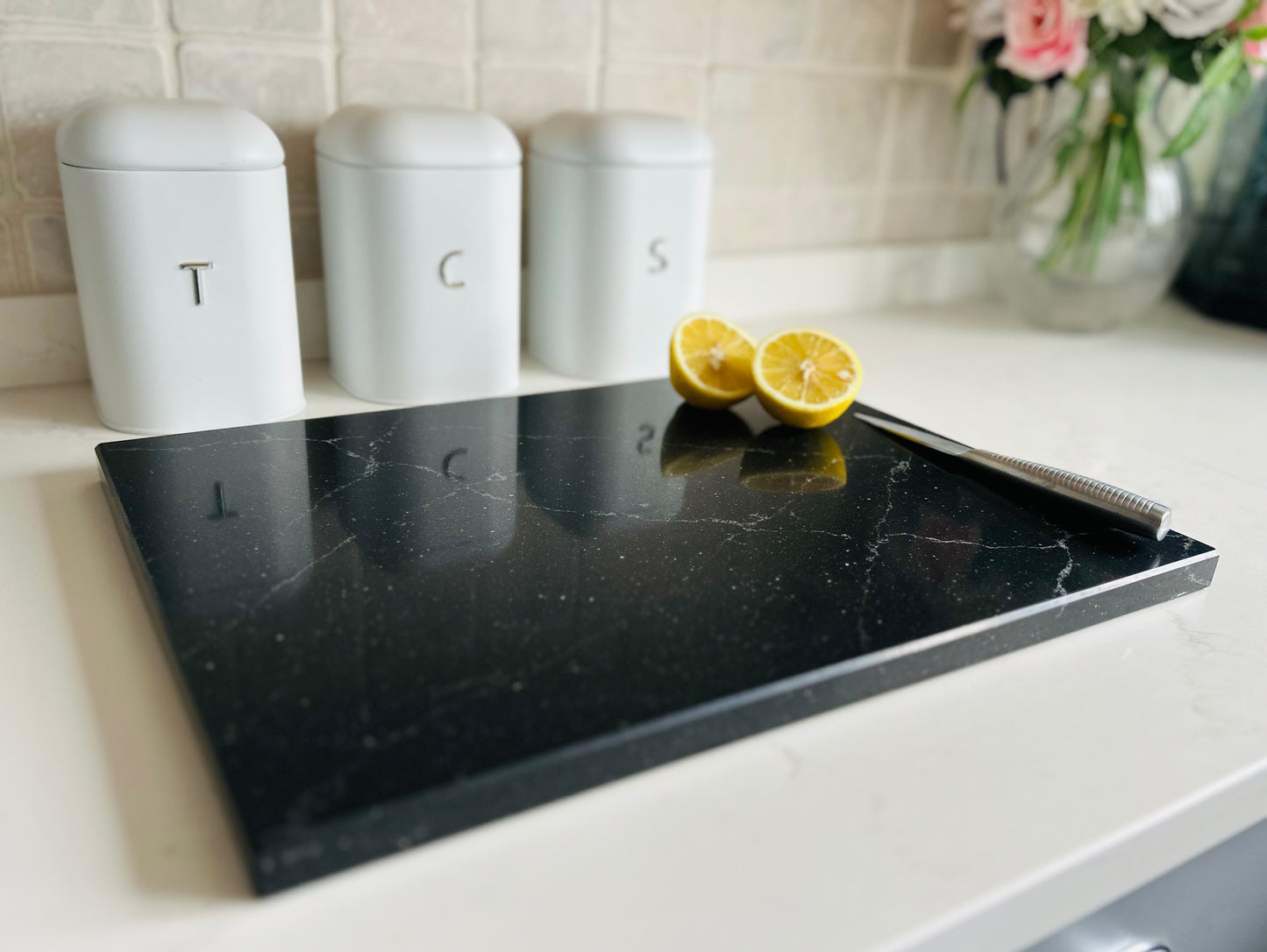 Unique Portoro Quartz Stone Chopping Board
