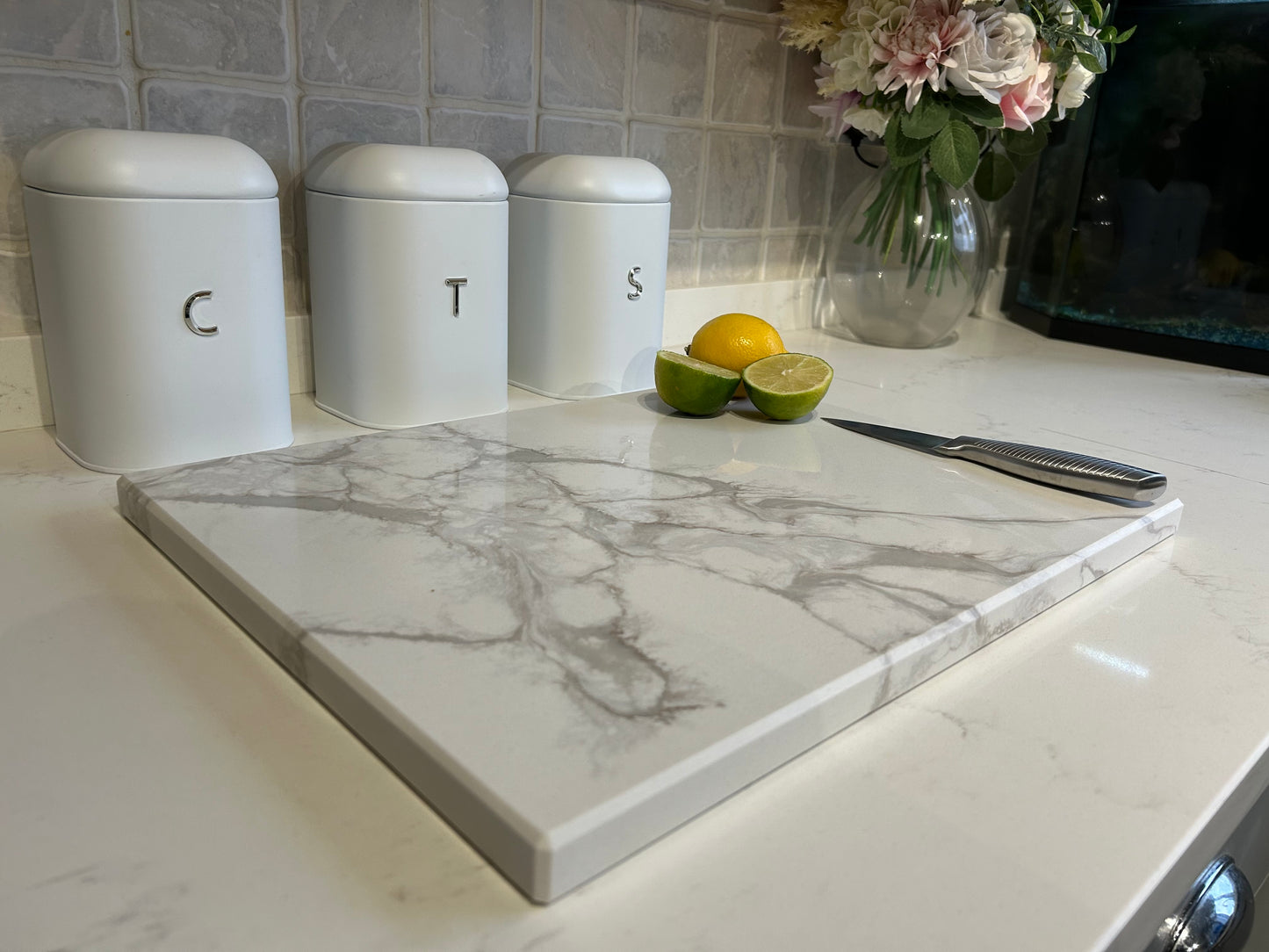 Calacatta Supreme Quartz Stone Chopping Board