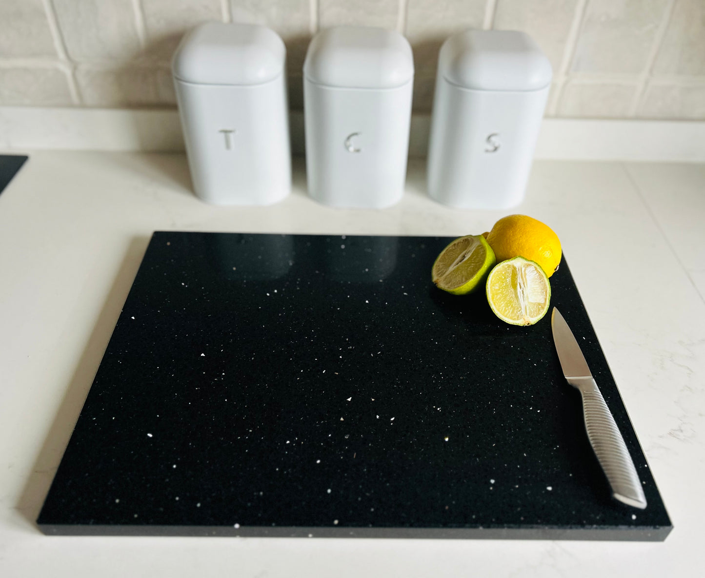 Black Mirror Quartz Stone Chopping Board