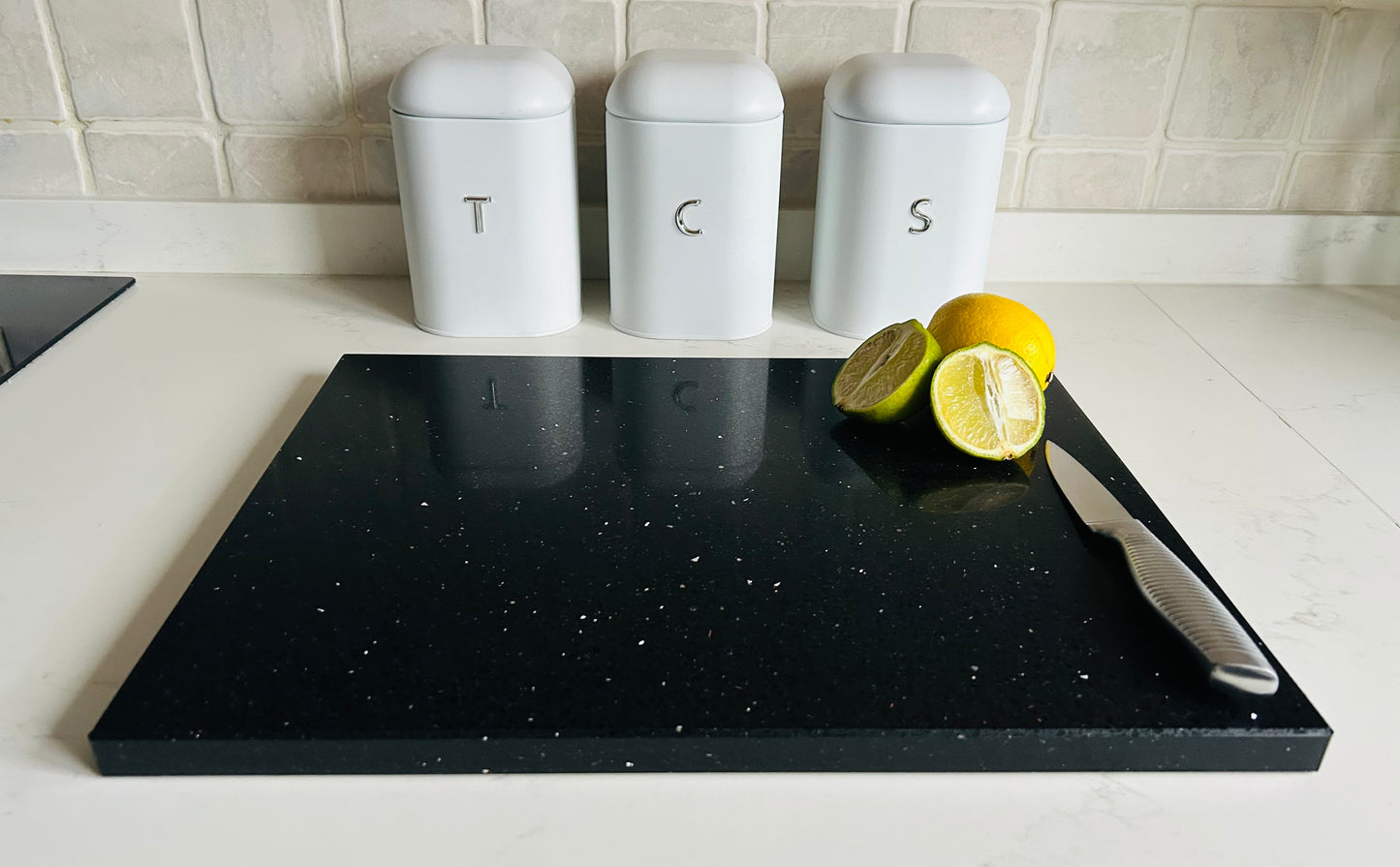 Black Mirror Quartz Stone Chopping Board