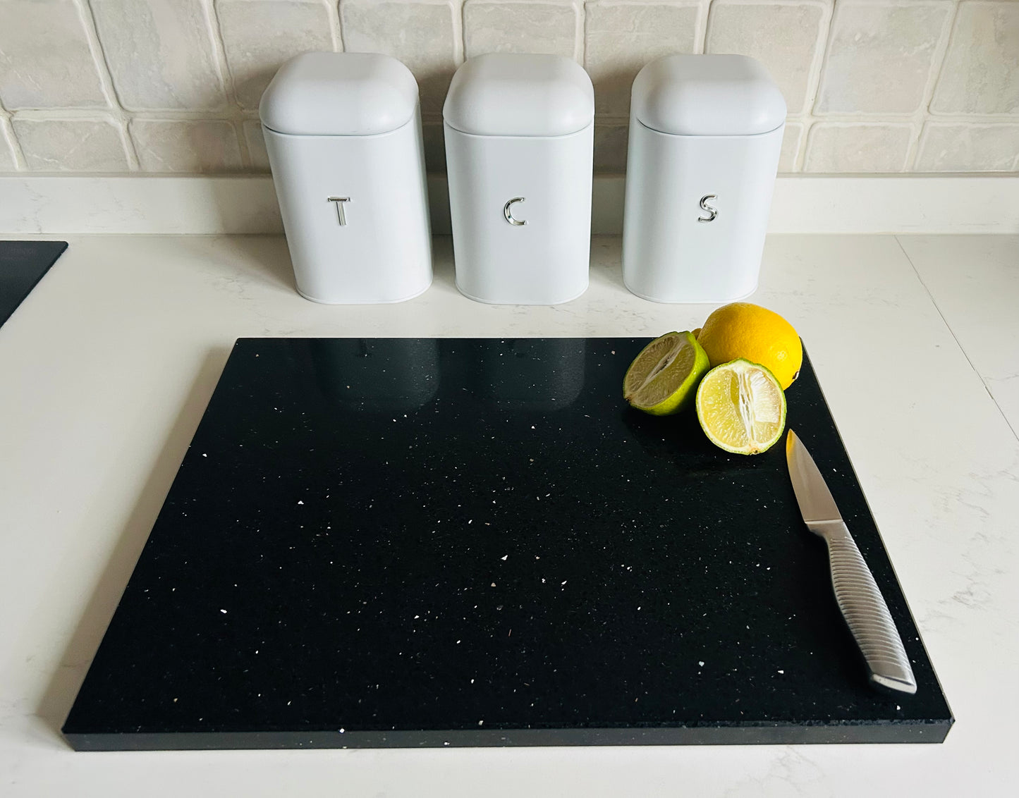 Black Mirror Quartz Stone Chopping Board