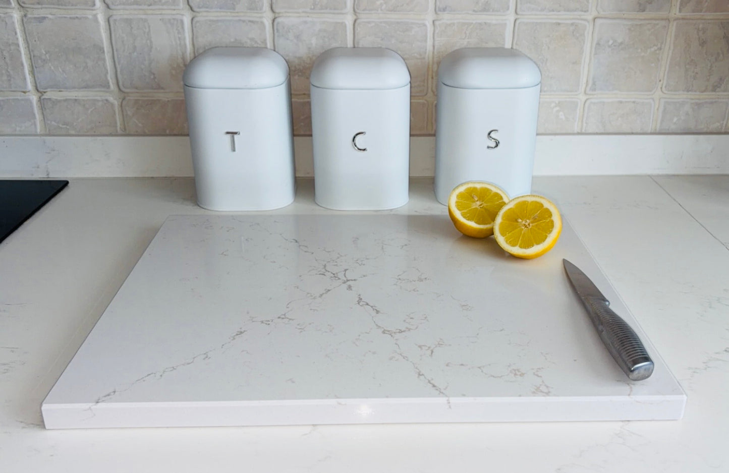 Siberian Frost Quartz Stone Chopping Board