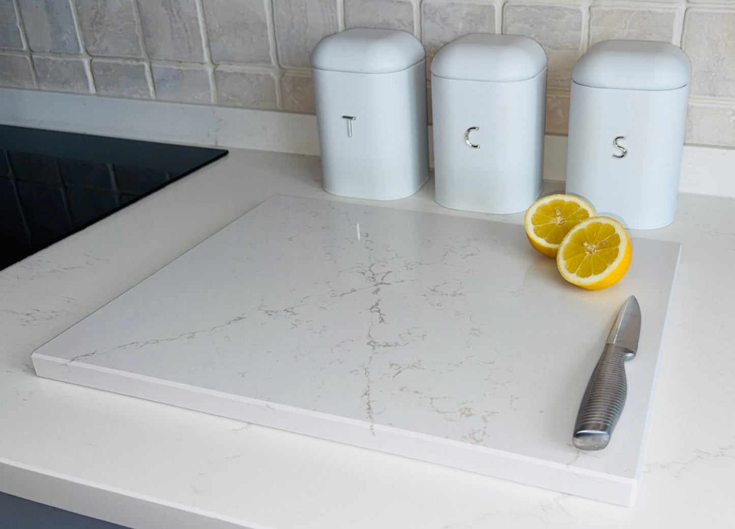 Siberian Frost Quartz Stone Chopping Board