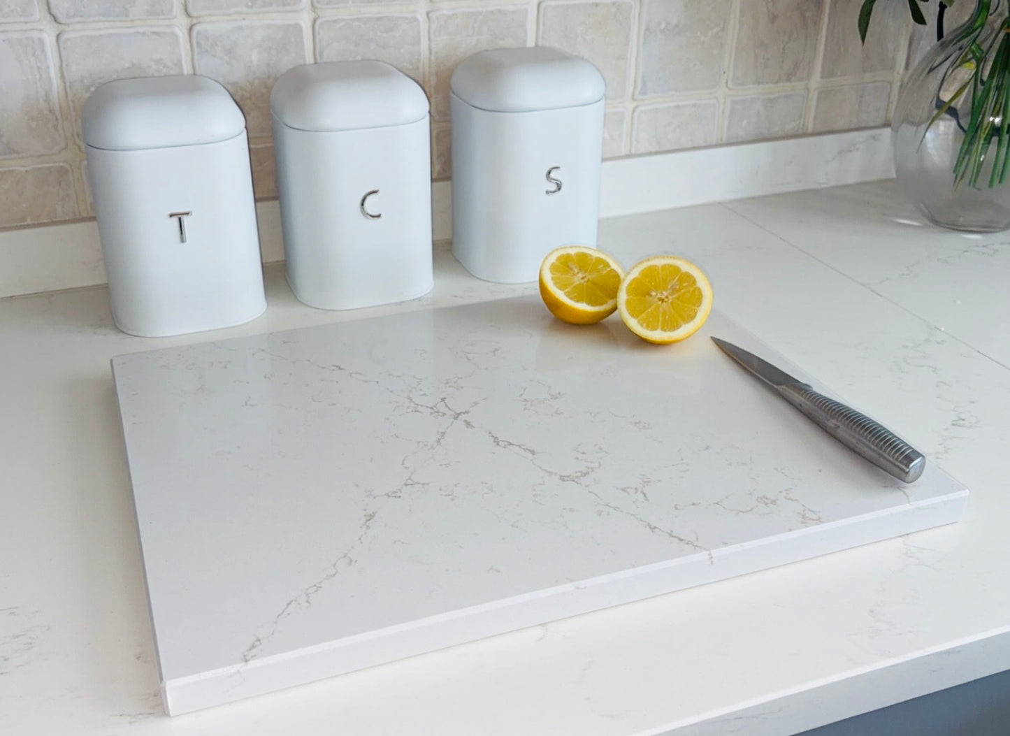 Siberian Frost Quartz Stone Chopping Board