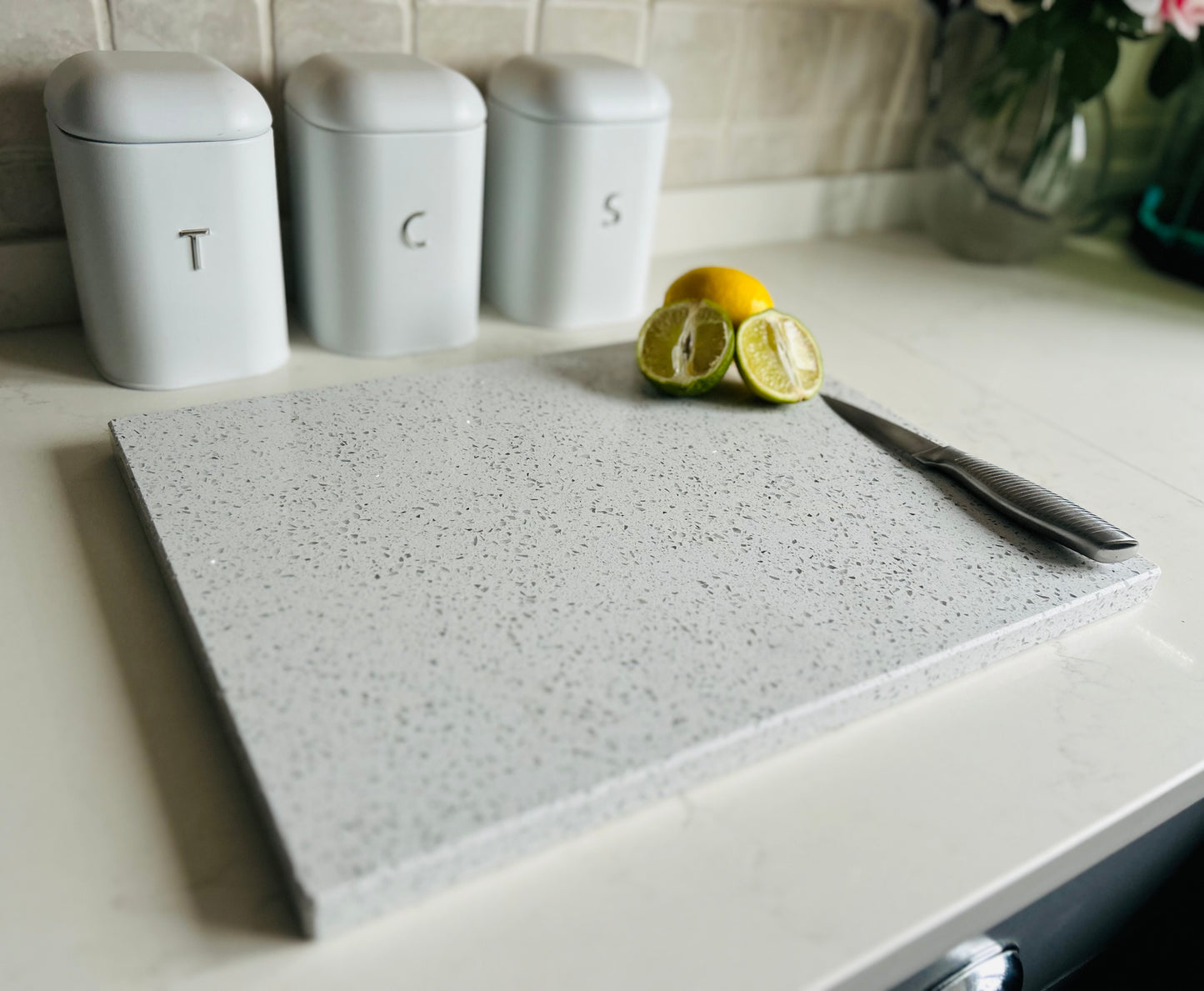 White Mirror Quartz Stone Chopping Board