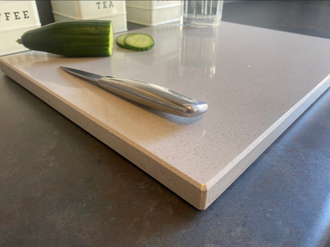 Grey Shimmer Quartz Stone Chopping Board