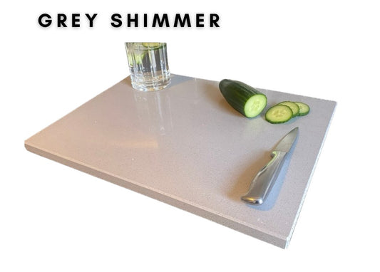 Grey Shimmer Quartz Stone Chopping Board